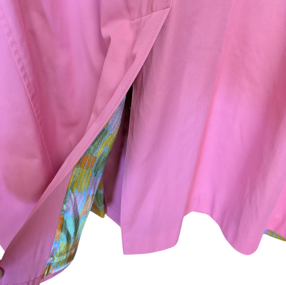 Jones New York Pink Raincoat Trenchcoat Pink Jacket Size 3X - Picture 4 of 11